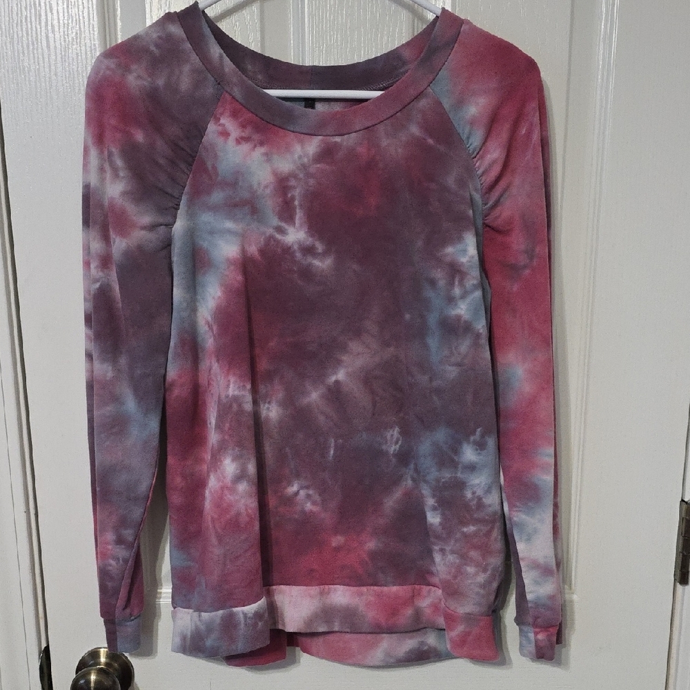 The JWS Collection Pink and Blue Tie-Dye Sweatshirt